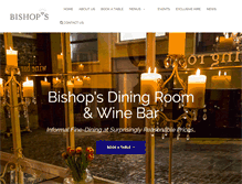 Tablet Screenshot of bishopsrestaurant.co.uk